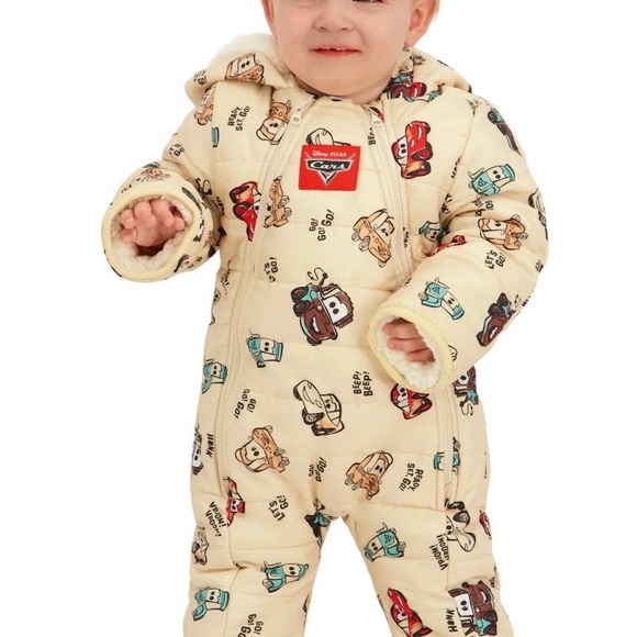 Disney Pixar Cars Character Baby Hooded Puffer Pram Suit, Sizes 6-9 Months - Picture 6 of 6